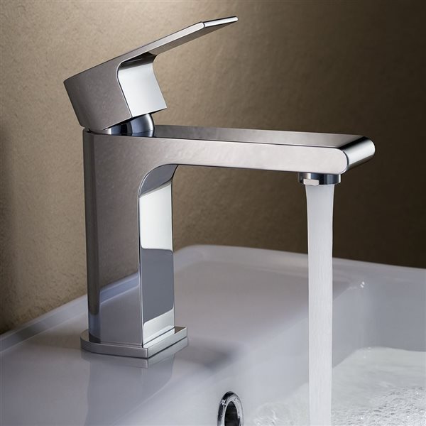 Fresca Allaro 1-handle Single Hole Watersense Labeled Bathroom Sink Faucet in Chrome