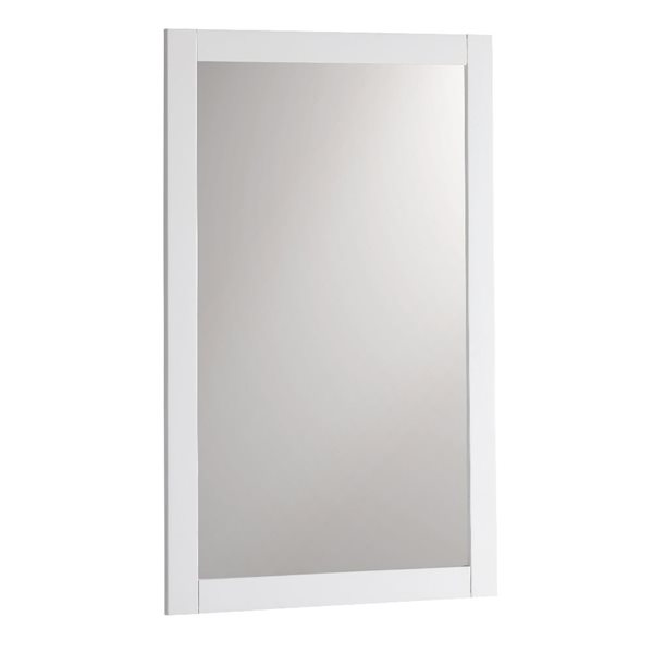 Fresca Manchester 20-in White Rectangular Bathroom Mirror