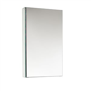 Fresca Na 15-in X 26-in Fog Free Surface/recessed Gray Rectangle Medicine Cabinet