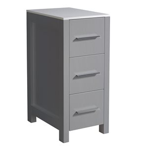 Fresca Torino 12-in x 28.13-in x 17.75-in Grey Freestanding Linen Cabinet