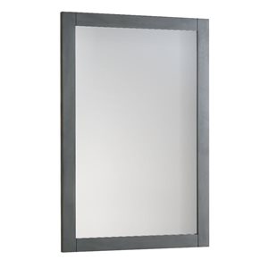 Fresca Manchester 20-in Grey Wood Veneer Rectangular Bathroom Mirror