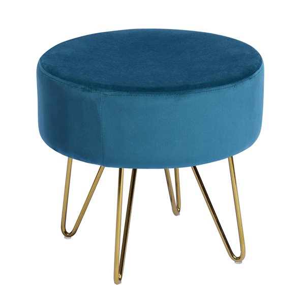 Teal blue deals ottoman