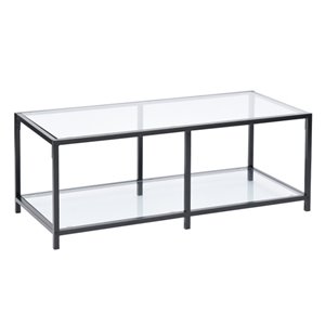 Homycasa Justin Clear Glass Coffee Table