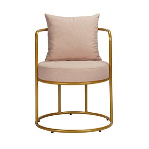 FurnitureR Kanter Modern Blush Polyester/Polyester Blend Accent Chair