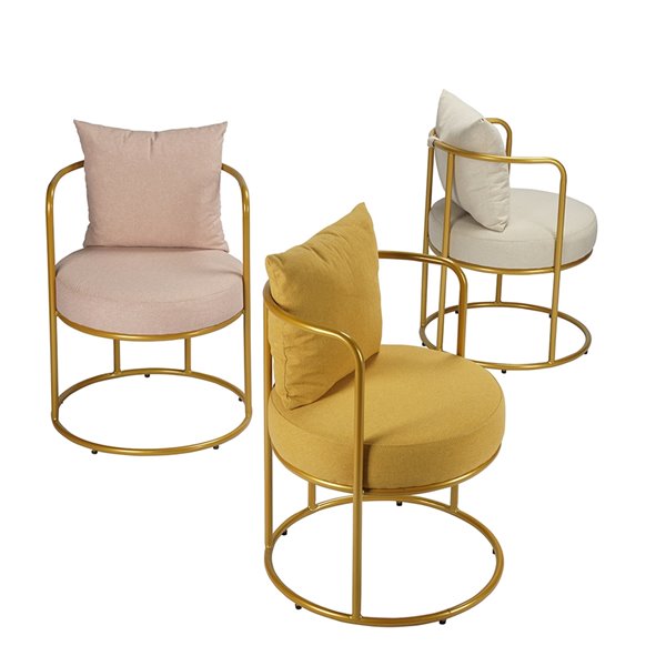 Homy Casa Kanter Modern Yellow Polyester/Polyester Blend Accent Chair