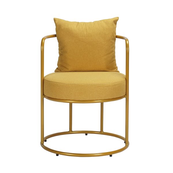 Homy Casa Kanter Modern Yellow Polyester/Polyester Blend Accent Chair