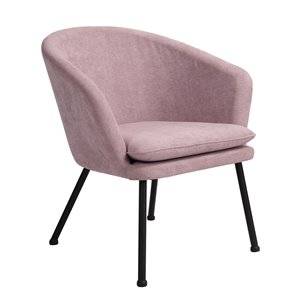 FurnitureR Dixier Modern Pink Polyester/Polyester Blend Accent Chair