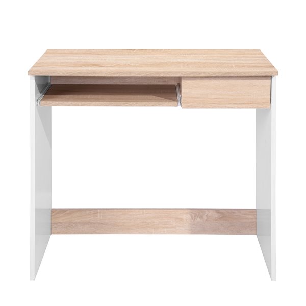 Pupitre blanc avec tiroir et plateau pour clavier moderne/contemporain de 31,5 po Tik par FurnitureR