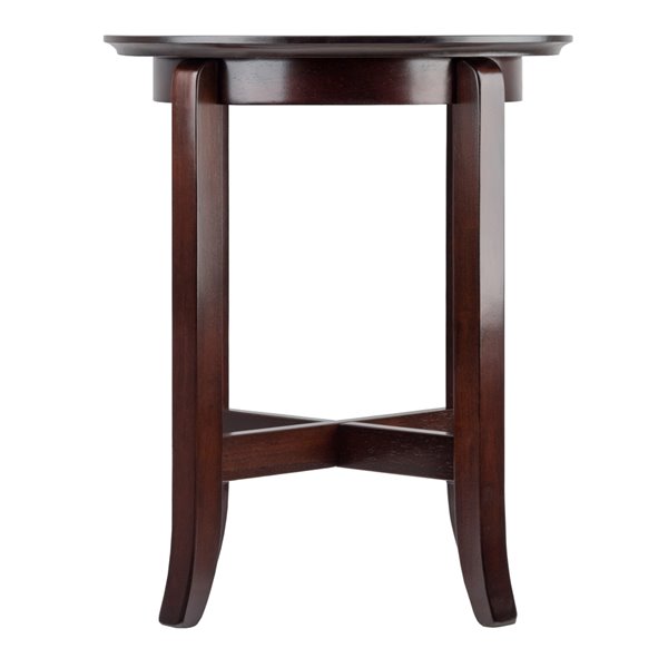 Table d'appoint en bois noir espresso Toby, rond, par Winsome Wood