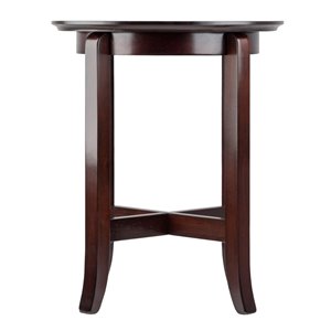 Table d'appoint en bois noir espresso Toby, rond, par Winsome Wood