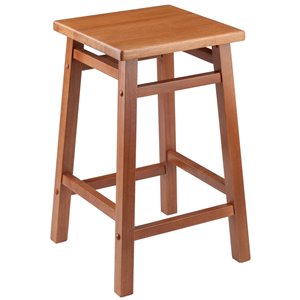 Winsome Wood Carter Teak  (22-in to 26-in) Bar Stool