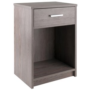 Winsome Wood Rennick Ash Gray Wood Rectangular End Table