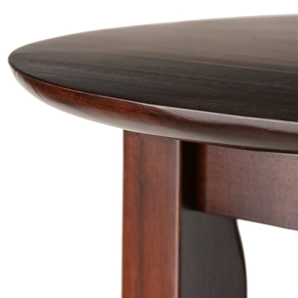 Winsome Wood Fion Walnut Round Fixed Counter (35-in To 36-in H) Table , Wood With Walnut Wood Base