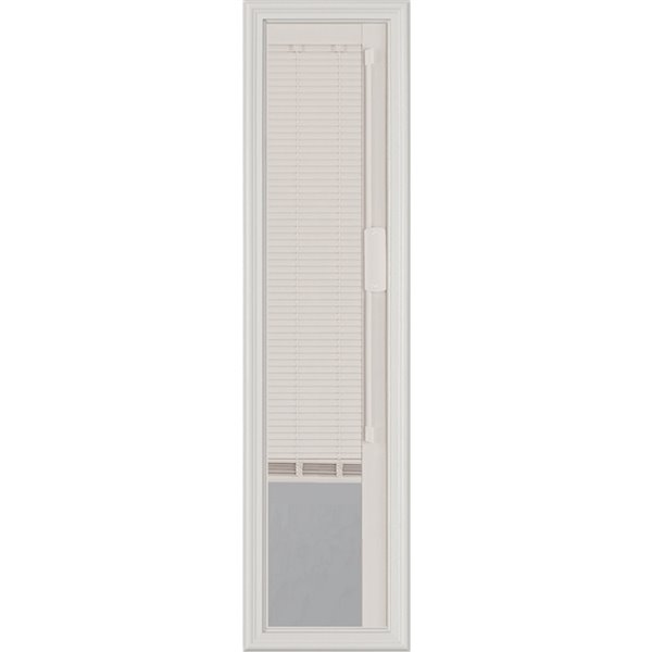 Blink Enclosed Blinds - White Blinds Low-E Door Glass 8-in x 36-in x 1-in Sidelight