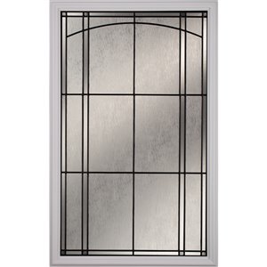 Fenêtre de porte Nordic avec baguettes patine, faible émissivité + argon, 22 po x 36 po x 1 po