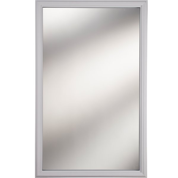 1-Lite Clear Low-E Glass 20-in x 36-in x 1-in with White Frame