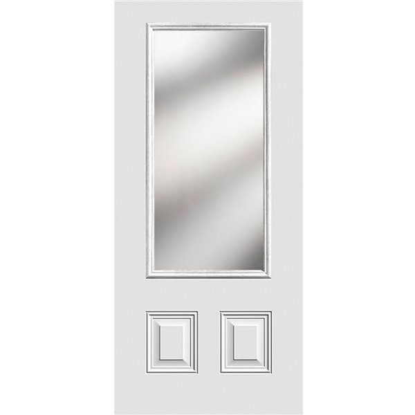 ODL 1-Lite Clear Low-E Glass 8-in X 48-in X 1-in Sidelight With White ...