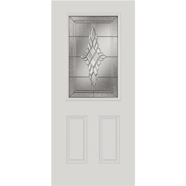 Grace Low-E Argon Glass with Nickel Caming 22-in x 36-in x 1-in Door Glass