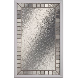 Jardin Low-E Argon Glass with Satin Nickel Caming 22-in x 36-in x 1 in Door Glass