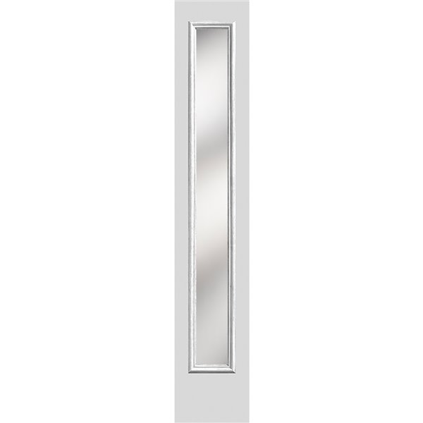 ODL 8 x 64 x 1-in Clear Low-E Glass Sidelight with White Frame