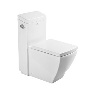 Fresca Serena White Watersense Labeled Dual Elongated Standard Height 1-Piece 12-in Toilet