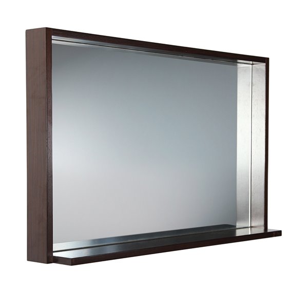 Fresca Allier 39.38-in Wenge Rectangular Bathroom Mirror