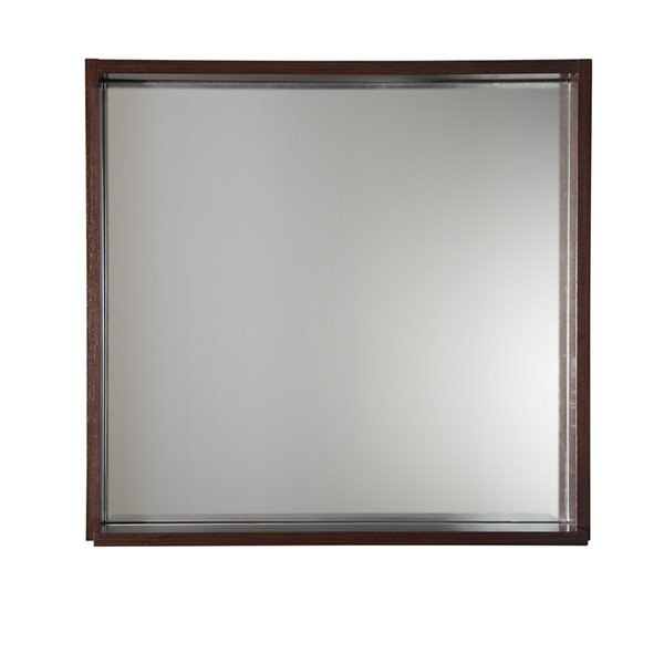 Fresca Allier 29.5-in Wenge Rectangular Bathroom Mirror