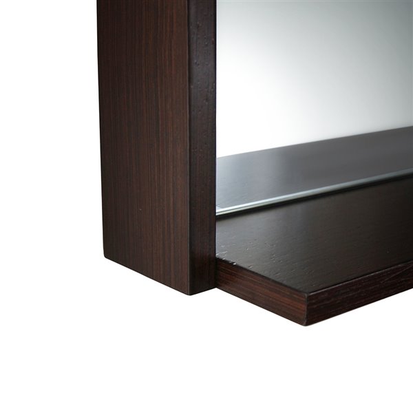 Fresca Allier 29.5-in Wenge Rectangular Bathroom Mirror