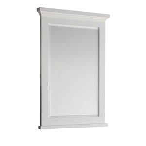 Fresca Windsor 27-in Matte White Rectangular Bathroom Mirror