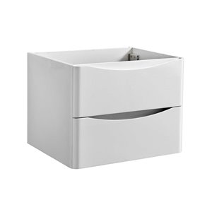 Fresca Tuscany 23.5-in Glossy White Bathroom Vanity Cabinet