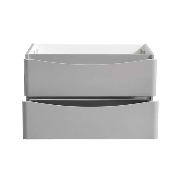 Fresca Tuscany 31.3-in Glossy Grey Bathroom Vanity Cabinet