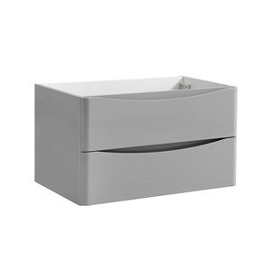 Fresca Tuscany 31.3-in Glossy Grey Bathroom Vanity Cabinet