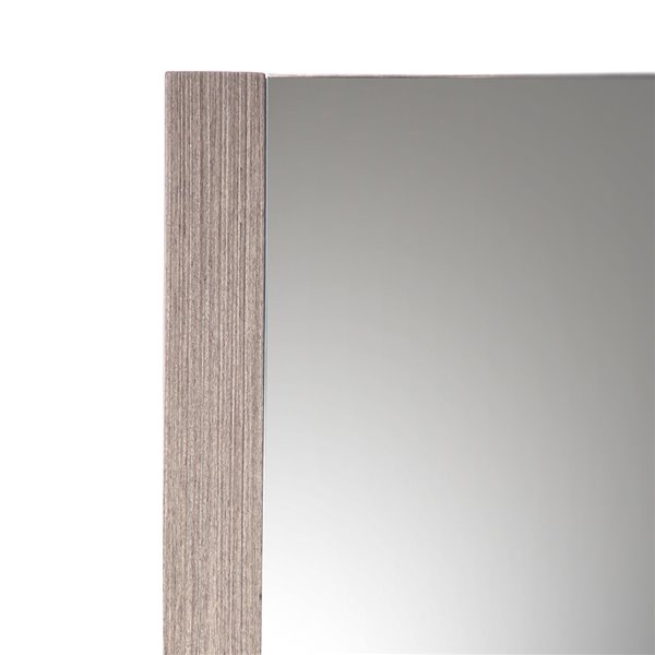 Fresca Torino 31.5-in Grey Oak Square Bathroom Mirror