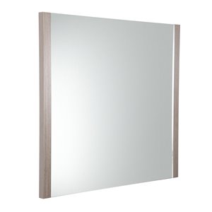 Fresca Torino 31.5-in Grey Oak Square Bathroom Mirror