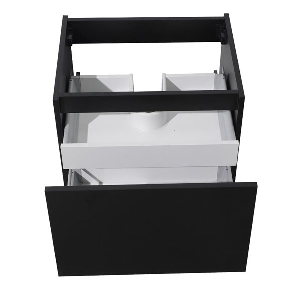 Fresca Nano 23.38-in Black Bathroom Vanity Cabinet