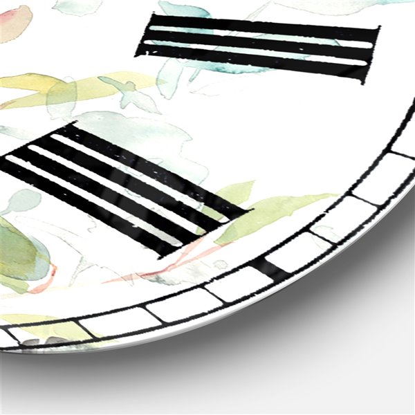 Designart Eucalyptus Natural Element Large Analog Round Wall Standard Clock