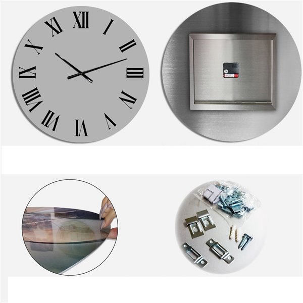 Designart Eucalyptus Natural Element Large Analog Round Wall Standard Clock