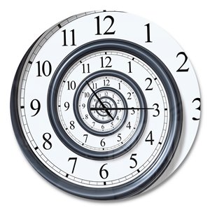 Designart Time Spiral Analog Wall Oversized Analog Round Wall Standard Clock