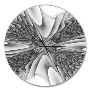 Designart Fractal 3D Magical Depth Oversized Analog Round Wall Standard Clock