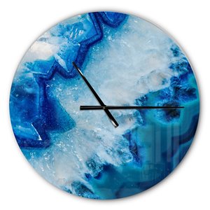 Designart Geode Slice Macro Large Analog Round Wall Standard Clock