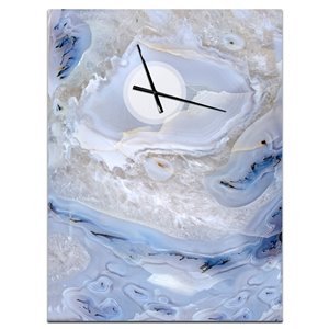 Designart Agate Stone Background Oversized Analog Rectangle Wall Standard Clock