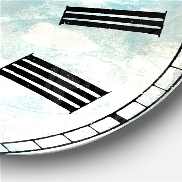 Designart Pale Blue Shade IV Large Analog Round Wall Standard Clock