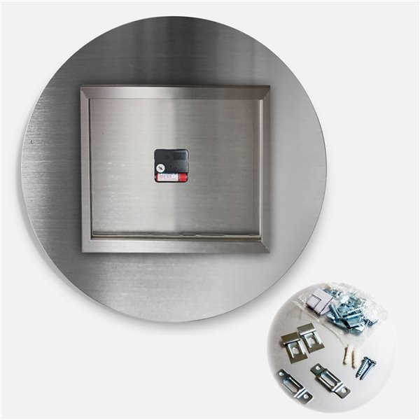 Designart Pale Blue Shade IV Large Analog Round Wall Standard Clock