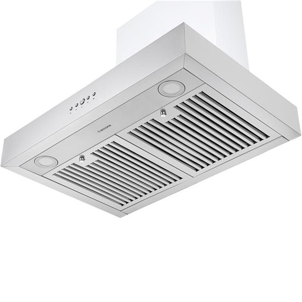 Ancona Pro 30-in Ducted White and Stainless Steel Wall-Mounted Range Hood