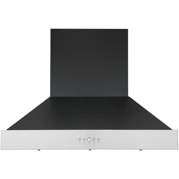 Ancona Pro 36-in Ducted Black and Stainless Steel Wall-Mounted Range Hood