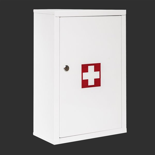 Fine Art Living 11.8-in X 18.1-in Surface White Rectangle Medicine Cabinet