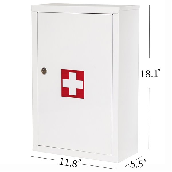 Fine Art Living 11.8-in X 18.1-in Surface White Rectangle Medicine Cabinet