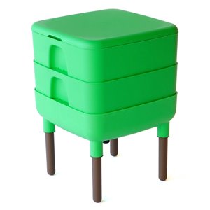 FCMP Outdoor 6-gallon Plastic Worm Composter, Green