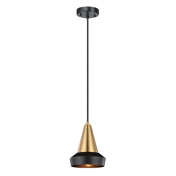 Globe Electric Monte Matte Gold Modern/contemporary Cone Standard Medium (10-22 Inches) Pendant Light
