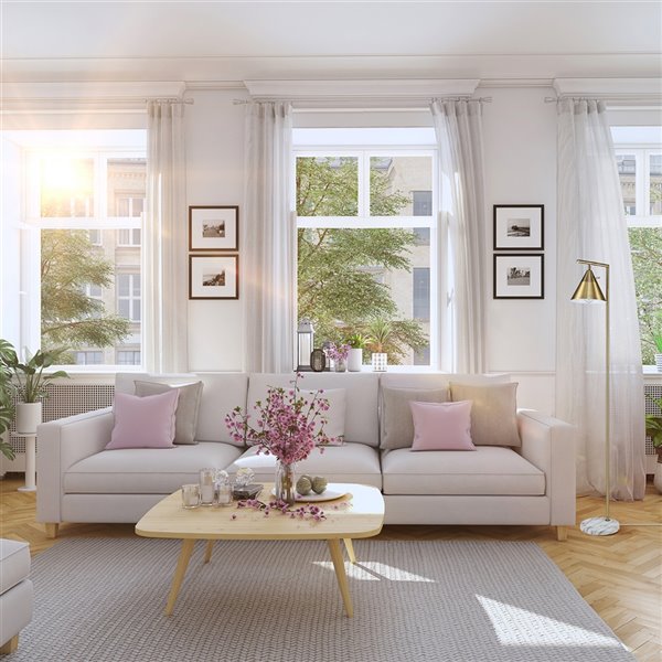 Globe Electric Tristan 65-in Matte Gold Standard Floor Lamp